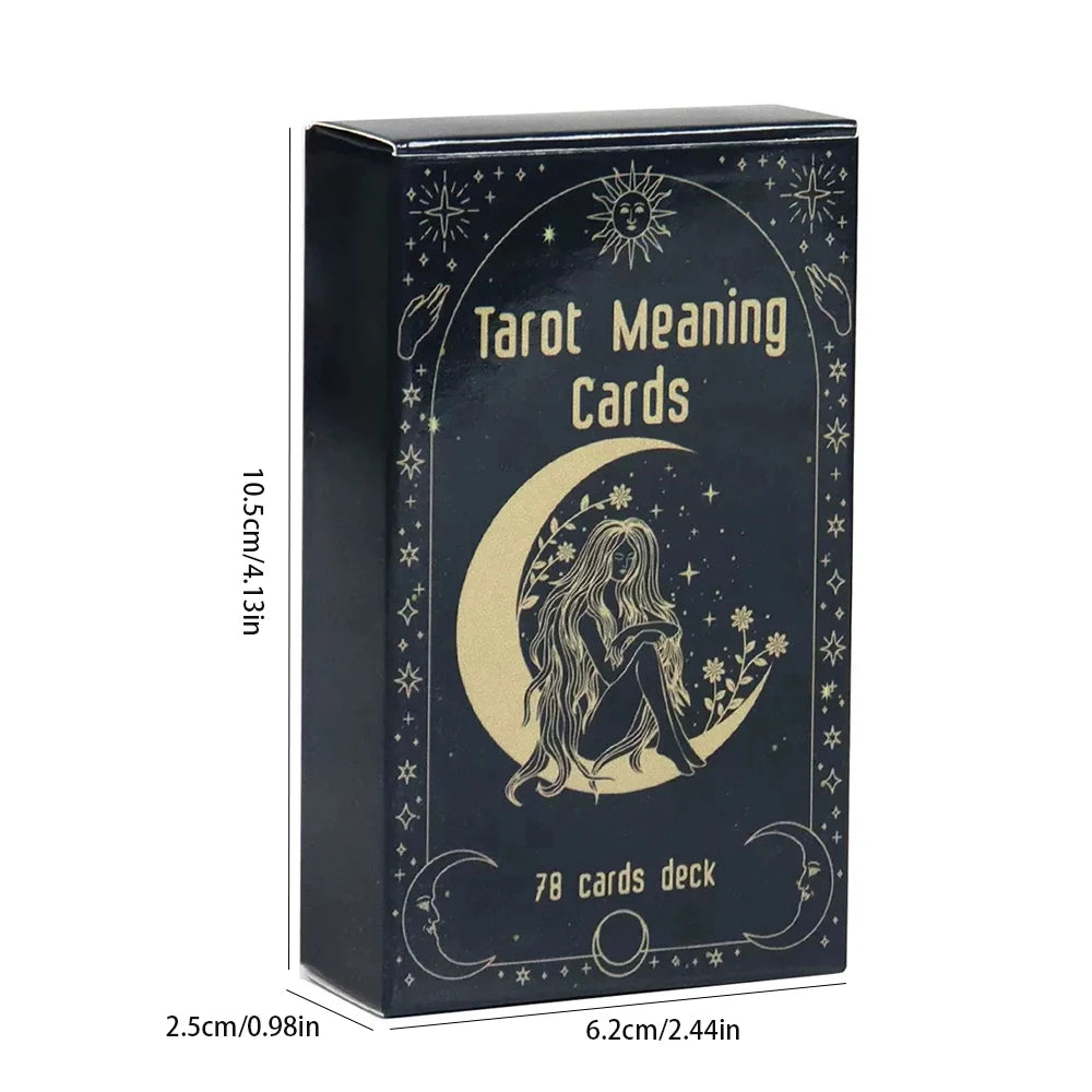 78 Cards / Deck Tarot Meaning Cards English Version Board Game Oracle Deck Divination Party Fortune Telling Gifts for Girls