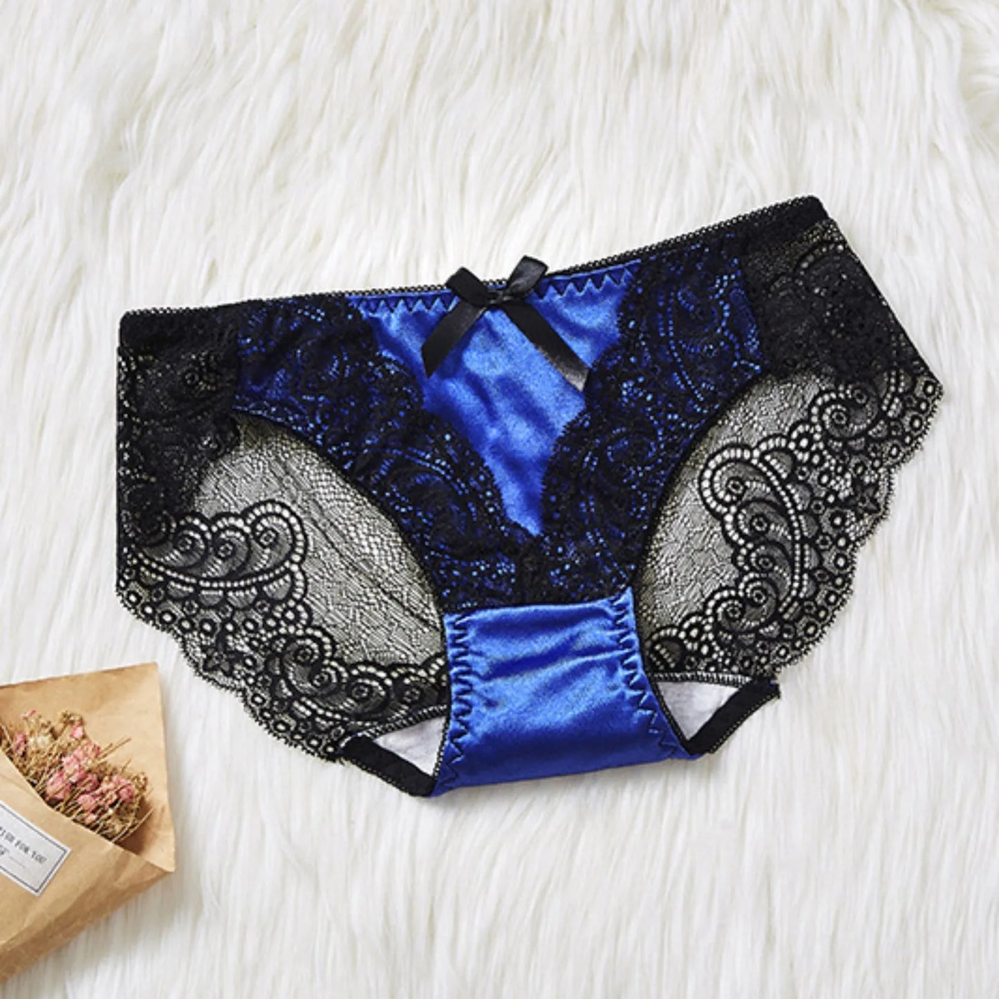 Lace Seamless Underwear For Women Retro Waist Pack Hip Triangles Pants Sexy Satin Hollowed Out Transparent Mesh Elastic Lingere