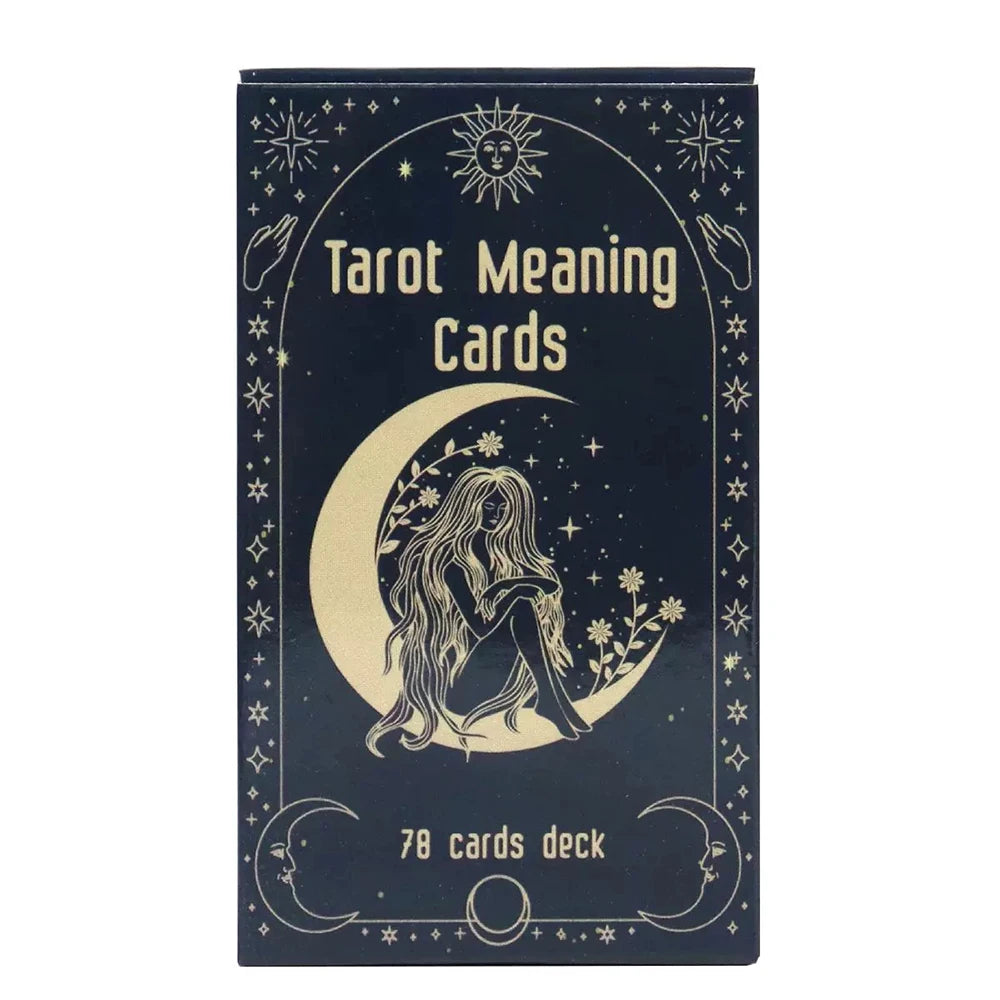 78 Cards / Deck Tarot Meaning Cards English Version Board Game Oracle Deck Divination Party Fortune Telling Gifts for Girls