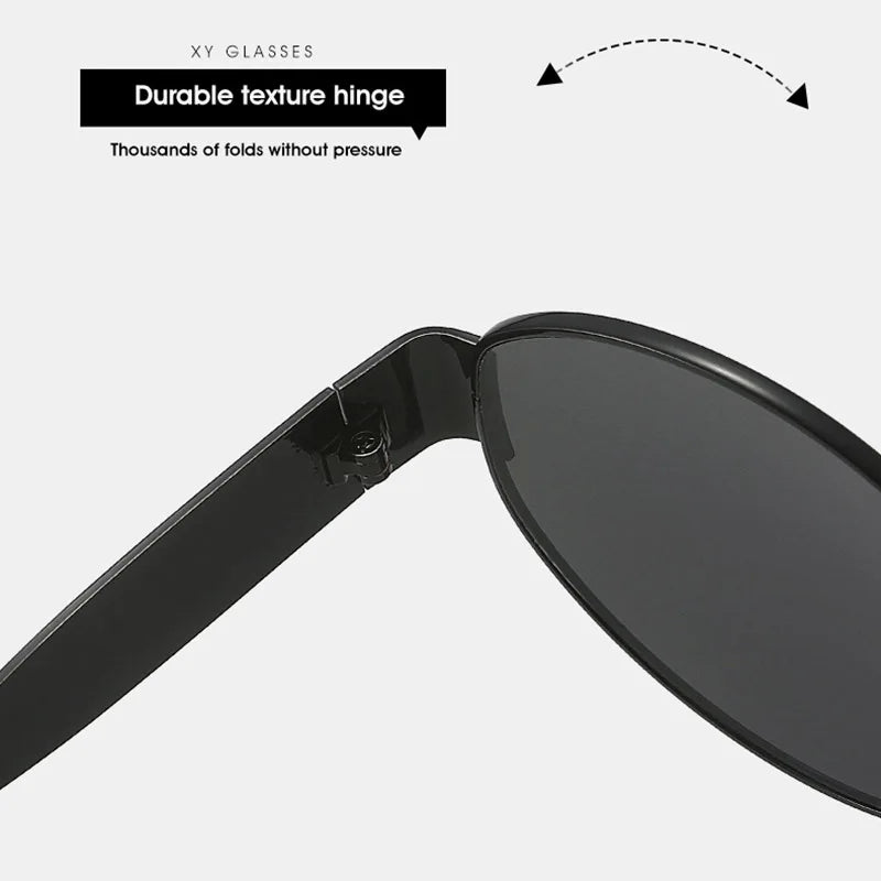 YOOSKE 2024 New Oval Sunglasses For Men Women Small Round Metal Fashion Sun Glasses Luxury Brand Designer Eyewear UV400