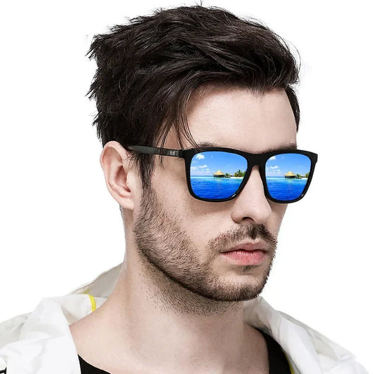 Sports Polarized Sunglasses Men Women Classic Square Plastic Driving Sun Glasses Male Fashion Black Outdoor Shades UV400